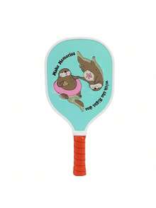 1pc USAPA Approved 9-Ply Maple Edge Wood Pickleball Paddle With UV Printed Animal Pattern, Adult Sports Racket - Multicolor - View 12
