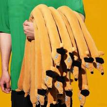 100厘米创意腊肠犬发声玩具，狗狗磨牙娱乐玩具，宠物长毛绒玩具 - 彩色 - 查看 6