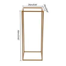 Bazargame 10PCs 23.6 Inch Tall Gold Flower Stand, Metal Vase Column Stand Geometric Centerpiece Vase For Wedding Decorations, Party, Events, Home Deco, Centerpieces For Table, Rectangular Flower Display Rack - 10Pcs - View 11