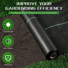 1pc Barrier Fabric, Opaque, UV Stabilized, Garden Ground Cover - 1pc Black - View 2