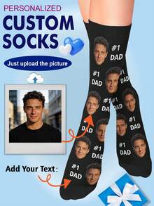 1 Đôi tất tùy chỉnh, Tất in hình mặt người, Tất in ảnh, Tất in hình theo yêu cầu, Bộ sưu tập tất dành cho người yêu thú cưng, Tất chỉ dành cho người, Tất được thú cưng yêu quý, Tất in hình mặt người ngộ nghĩnh theo yêu cầu, Tất in họa tiết theo yêu cầu, In bất kỳ khuôn mặt nào lên tất, Quà tặng kỷ niệm, Quà tặng ngày Valentine, Quà tặng sinh nhật, Quà tặng đám cưới, Quà tặng ngày của Mẹ - Nhiều màu - Xem 2