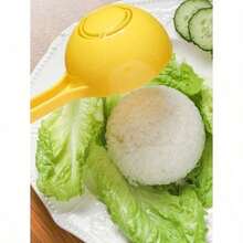 1 khuôn tạo hình cơm nắm nửa vòng tròn, dụng cụ tạo hình cơm và hộp cơm bento tự làm, thìa nhựa múc cơm, đồ dùng học tập - Xem 5