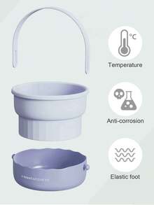 Multi-Functional Cleaning Bucket With Hook Design, Can Be Used As Desktop Makeup Brush Holder, Brush Drying Rack, Suitable For Cleaning Makeup Sponges, Brushes And Other Tools, Gift - Multicolor - View 8