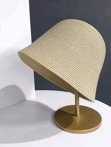 1顶夏季草编透气遮阳帽，多功能防晒，简约气质旅行帽，男女情侣均适用 - 彩色 - 查看 12