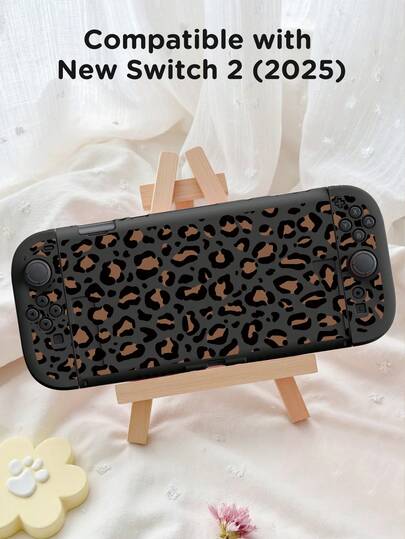 1个豹纹Switch保护壳，适用于Switch OLED和Switch主机，采用柔软的TPU材质，无需拆卸，防摔防尘，多种颜色可选，是送给Switch玩家的理想礼物，优雅清新的Switch保护套。