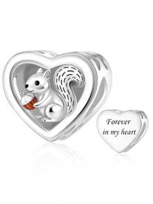 1pc Fashionable Minimalist Niche Design Cute & Healing Animal Series (Sloth, Elephant, Panda, Squirrel, Rabbit, Fox) Beaded Bracelet/Necklace, Creative Daily Versatile DIY Jewelry Gift - Silver - View 8