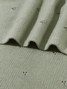 1 chiếc chăn em bé, dệt kim 100% cotton, thiết kế rỗng tối giản, thích hợp cho mùa xuân và mùa hè. - Nhiều màu - Xem 3