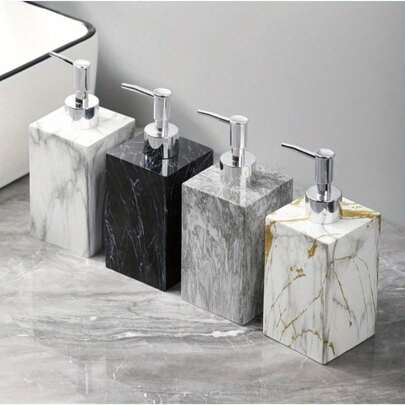 1개 400ml 수지 손 비누 병 수동 압력 비누 디스펜서 리필 가능한 펌프 병 액체 비누, 샴푸, 샤워 젤, 손 비누, 컨디셔너, 주방 세제, 욕실 로션 디스펜싱 병, 호텔 B&B, 주방, 싱크대, 가정 용품