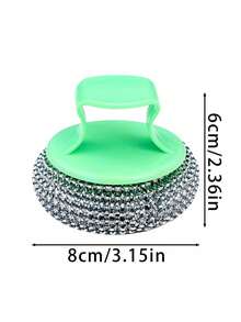 6pcs Detachable Round Pot Brushes, Kitchen Pot Cleaning Sponges, Scratch-Free Dish Washing Balls - 6 Balls + 1 Short Handle + 1 Long Handle (1 Pack) - View 10