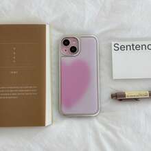 Soft Pink Sakura Full Body Shockproof Protective Case, INS Style Tie Dye Heart Water Ripple Phone Case - Suitable For IPhone 17/16/15/14/13/12/11 Series - Cherry Blossom Pink - View 4