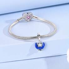 Hapour Glow-In-The-Dark Cat Moon Pendant Charms Pendant Fits Original Bracelet Necklace 925 Silver Fine Cats Beads DIY Jewelry Gift For Family - BKTC1970 - View 5