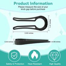 10个装燃气灶旋钮保护套，通用型灶具旋钮盖，带儿童安全锁，适用于燃气灶/烤箱旋钮，防止儿童/宠物触摸，适用于烤箱/灶台/燃气灶台 - 彩色 - 查看 2