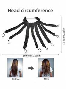 Women's Heated Hair Curler, Hammered Wave Curling Iron, Hair Styling Tool, Clip-On Heatless Curling Iron, Eight-Claw Big Wave Curling Iron, Easy-To-Use Sleeping Curling Tool, Freely Combinable, Soft Head Material, Includes Tools, Pine Wood Hammered Curling Iron. - A - View 10