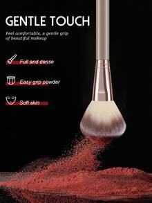 24pcs Makeup Brush Set With Makeup Sponges, All-In-One Beauty Tool Kit For Daily Facial Makeup - Coffee Brown - View 8