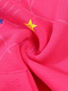 Autumn/Winter Streetwear Hip Hoodie With Spiderweb Print, Fashionable Sporty Hoodie - Hot Pink - View 4