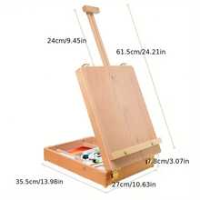 Art Easel Artist Desktop Adjustable Desk Box Tabletop Stand Display Painting - 1Pcs - View 9