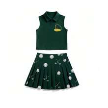 Young Girls Tank Top Co-Ords - Army Green - View 2