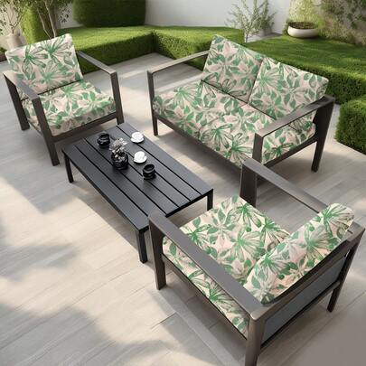 1 chiếc vỏ đệm ghế sofa co giãn in họa tiết, thích hợp cho đồ nội thất ngoài trời, đệm ghế sofa thay thế, vỏ đệm ghế mềm mại để bảo vệ đồ nội thất sân vườn.