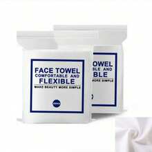 25/50/100片装 8英寸 x 8英寸 超柔软一次性卸妆湿巾，植物纤维材质，适用于面部，适合敏感肌肤，旅行必备，方便卸妆，加厚柔软 - 彩色 - 查看 15