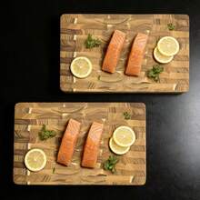 优质端纹砧板，大号相思木肉砧板 – 刀具友好型重型厨房切菜板，节日礼物，男女厨师适用，半包 - 棕色 - 查看 11