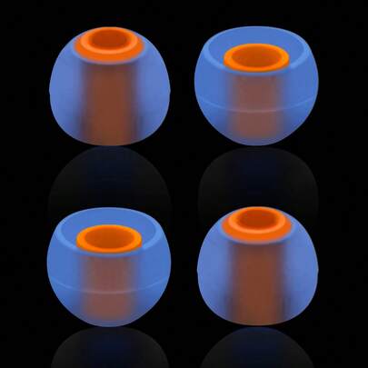 4pcs/Pack Universal Silicone Earphone Covers, Pure Silicone Ear Tips, Colorful Silicone Earbuds, In-Ear Headphone Ear Sleeves, Soft & Comfortable, Washable & Easy To Clean