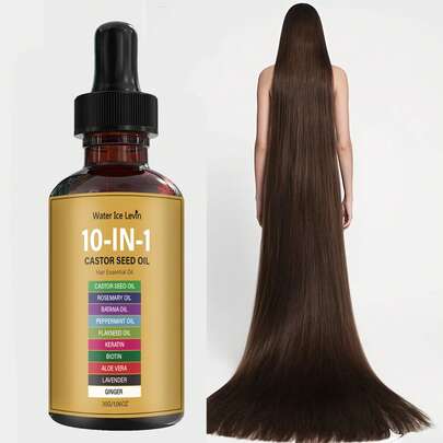 10合1护发油，深层滋养头皮，发丝精华保护头发免受损伤和紫外线照射，强韧、滋养、保湿头发，适合所有发质，包括卷发，有效防止脱发，促进头发更浓密更长，滋润并护理稀疏头发。