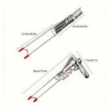 1pc Foldable Stainless Steel Fishing Rod Holder, Automatic Extendable Fishing Rod Stand, Perfect For Handheld Ground Fishing. Foldable Dual Spring Design Fishing Rod Holder With Automatic Spring And Ground Support Structure - Fishing Gear - Multicolor - View 8