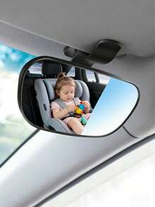 1-Piece Clamp/Suction Cup Universal Car-Mounted Auxiliary Baby Observation Mirror, Child Safety Rearview Mirror For Car Travel, Baby In-Car Rearview Mirror - Multicolor - View 7