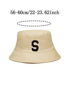 1顶A-Z字母渔夫帽婴儿遮阳帽男女童通用防晒帽 - 卡其色 - 查看 10