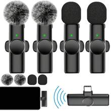 2pcs Wireless Lavalier Microphone, Professional Recording Wireless Microphone, Compatible With PC, IOS, Android, IPad, Suitable For Recording Interviews, Videos, Podcasts, Compact And Lightweight, Wireless Microphone For PC, IOS, Android, Can Be Used For Vlog Recording, Live Streaming - Black, 50mAh - QJH-k11 - View 18
