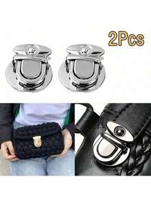 2/3/6Pcs Metal Bag Lock Buckle, Duckbill Style Lock Buckle, Handbag And Shoulder Bag DIY Craft, Leather Wallet Closure Accessory, Fashion Apparel Component, Durable Hardware, Multiple Colors Available - Multicolor - View 22