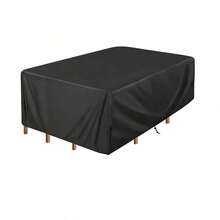 Tấm phủ bảo vệ đồ nội thất ngoài trời 155x95x68cm, bao gồm ghế sofa, bàn ghế sân vườn, tấm phủ chống thời tiết cho hiên nhà. - màu đen - Xem 1