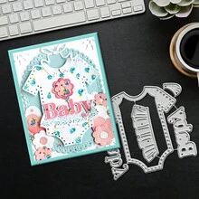 1 pièce Matrice de découpe en métal pour carte de vœux de vêtements pour bébé. Modèle d'estampage créatif convenant pour l'artisanat DIY, le scrapbooking et la décoration d'album photo. Idéal pour créer des cartes de vœux et des accents décoratifs DIY. - Pièce unique - Voir 3