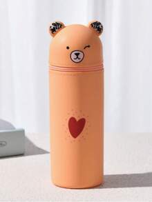 Panda Bear Creative Stationery Pouch Student Supplies Pen Holder Festival Gift Cosmetic Organizer Silicone Portable Pencil Case - Bear Pencil Case - View 8