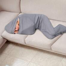 可穿戴枕头睡袋，拥抱式睡眠舱，提升睡眠质量和放松度的透气毯，商务旅行伴侣，柔软亲肤，节省空间，居家户外皆宜 - 灰色 - 查看 4