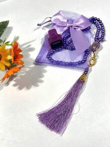 New Bowknot Gift Bag, Muslim Prayer Beads With Included Finger Ring Counter, Electronic Rosary, Suitable For Festivals And Gifts - Multicolor - View 8