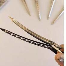 24个装女士防滑合金发片夹，适用于沙龙染发、造型和护发 - A - 查看 3