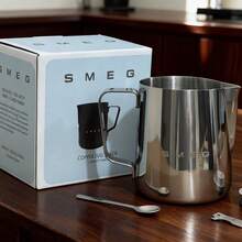 304 Stainless Steel Italian Latte Art Pitcher, Professional Milk Frothing Cup With Measurement Scale - Multicolor - View 8