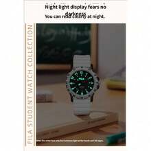 FILA户外风格硅胶石英表，50毫米大表盘，30米防水，学生情侣运动腕表 - 均碼 - 查看 2