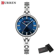 CURREN Women Watch Fashion Elegant Quartz Waterproof Bracelet With Rhinestone Stainless Steel Strap Ladies Wristwatch Gifts - Multicolor - View 15