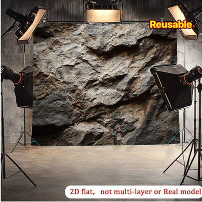2D平面纹理岩石地形超大尺寸背景横幅，适用于各种主题的多用途节日装饰、花园、庭院和派对。