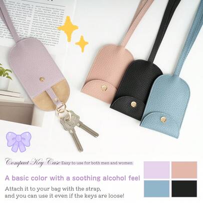 Cute Strap Style Leather Keychain, Suitable For Men And Women