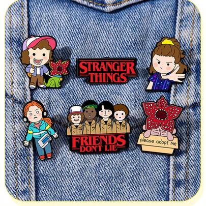 1pc Badge Demog Orgon Book Packaging Jewelry Alloy Paint Brooch New Year's Gift Valentine's Day Gift