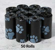 PETSIN 300 Pieces/20 Rolls Thick Dog Poop Bags, Pet Waste Bags Leak-Proof For Outdoor Walks With Dogs (Includes All Specifications Of 20/10/1 Capacity) - Black - View 13