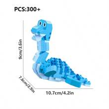 Mini Dinosaur Building Block Set, Including Tyrannosaurus Rex, Triceratops, Etc., Building Blocks, Block Models, Block Decorations, Perfect Birthday And Easter Gift Suitable For Boys And Girls, Suitable For Creative Play At Home, School, And During Travel. - Multicolor - View 14