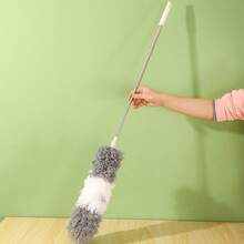 超细纤维除尘掸，可伸缩羽毛除尘掸（不锈钢材质），长度33至110英寸，可重复使用，可弯曲，可水洗，适用于清洁吊扇、高天花板、百叶窗、家具、汽车等。 - 彩色 - 查看 2