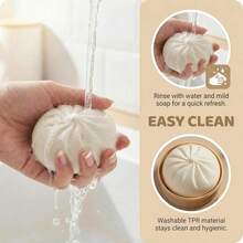 饺子造型软绵绵减压球，挤压面团球，软绵绵的包子，缓解焦虑，成人挤压玩具，新奇蒸笼饺子造型减压玩具，感官迷你抗压玩具，复活节篮子填充物，课堂奖品，派对用品。 - 杏色 - 查看 9