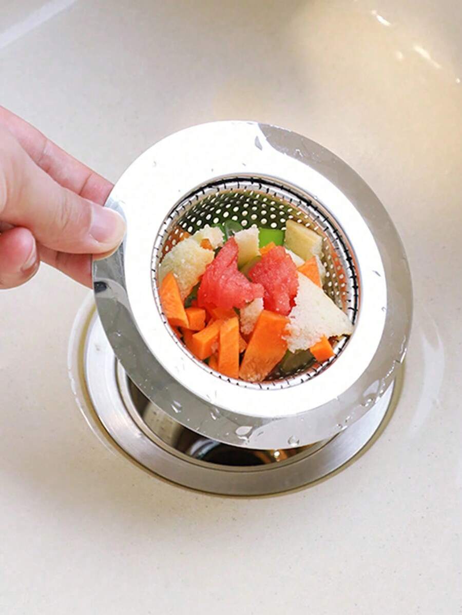 2/6 pezzi Filtro per lavandino in acciaio inossidabile per lavello da cucina, copertura per scarico del bagno, decorazione per la casa e il bagno, decorazione autunnale, ritorno a scuola