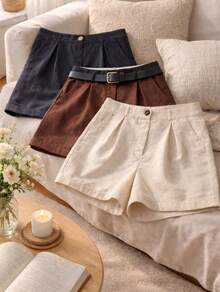 Kit Of 2 Women's Linen Beach Shorts - Summer 2026 Aiirz Clothing Must-Have - d - 查看 3