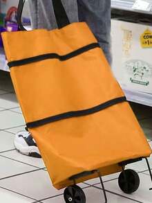 Xe đẩy mua sắm gấp gọn di động có bánh xe, xe đẩy hàng tạp hóa có thể gập lại, túi có bánh xe dùng trong siêu thị. - Nhiều màu - Xem 9